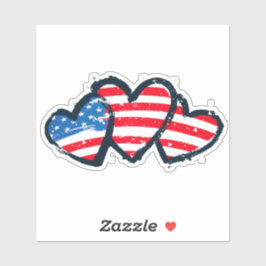 Pegatina Amor Por América Vinyl Heart