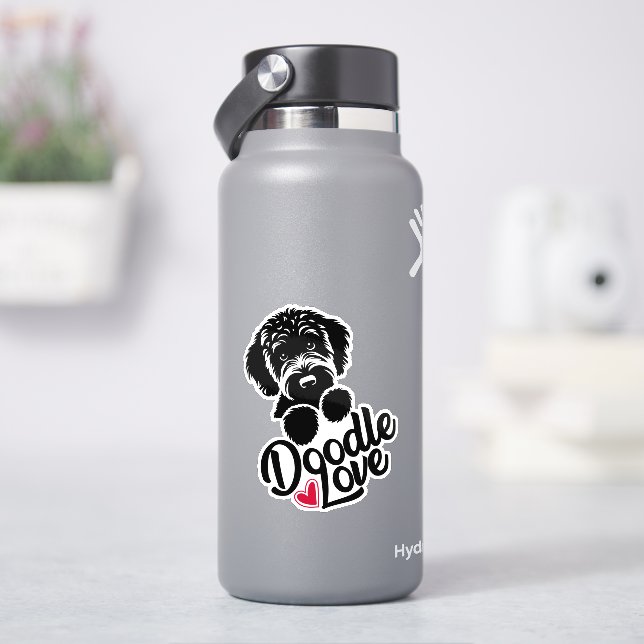 Pegatina Amor por los perros Doodle (hidrofrasco)