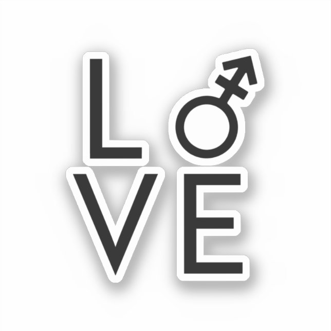Pegatina Amor Trans (Anverso)