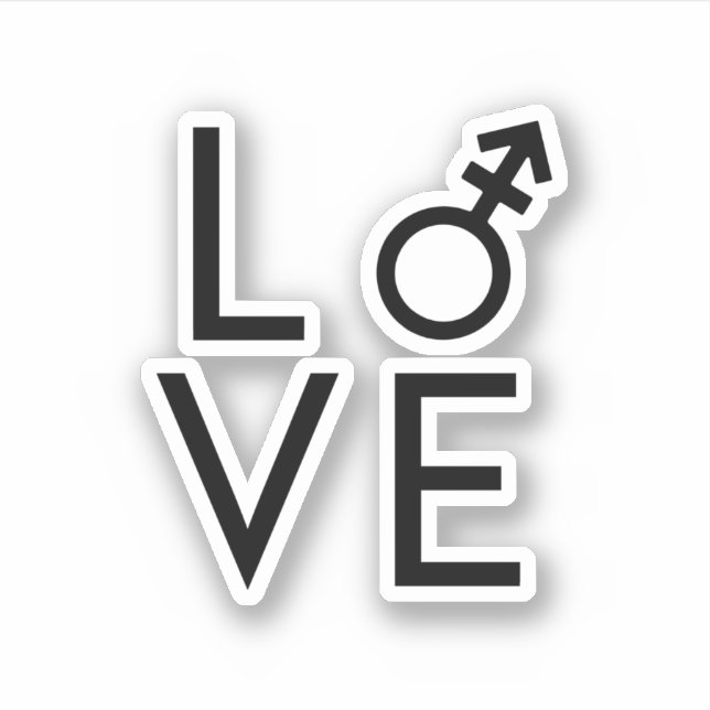 Pegatina Amor Trans (Anverso)