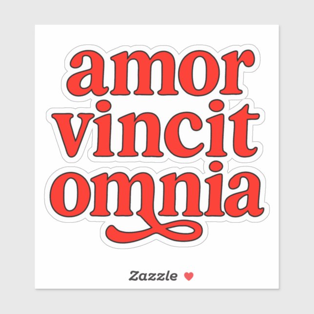 Pegatina Amor vincit omnia (Hoja)