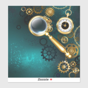 Pegatina Ampliador en estilo Steampunk