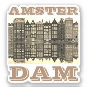 Pegatina Amster Dam Poster