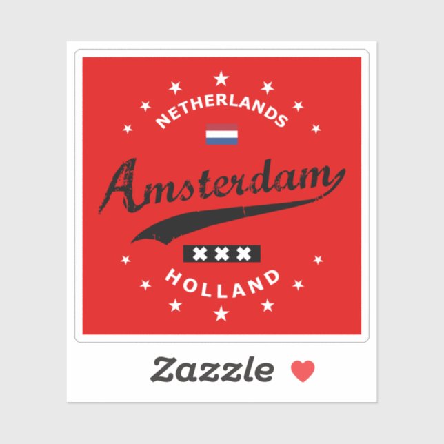 Pegatina Ámsterdam (Hoja)
