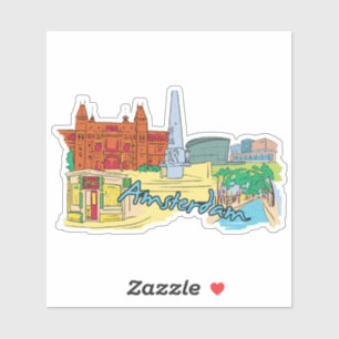 Pegatina Ámsterdam