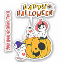 Añadir nombre, Cute Kittens Calabaza Spider Web Pi