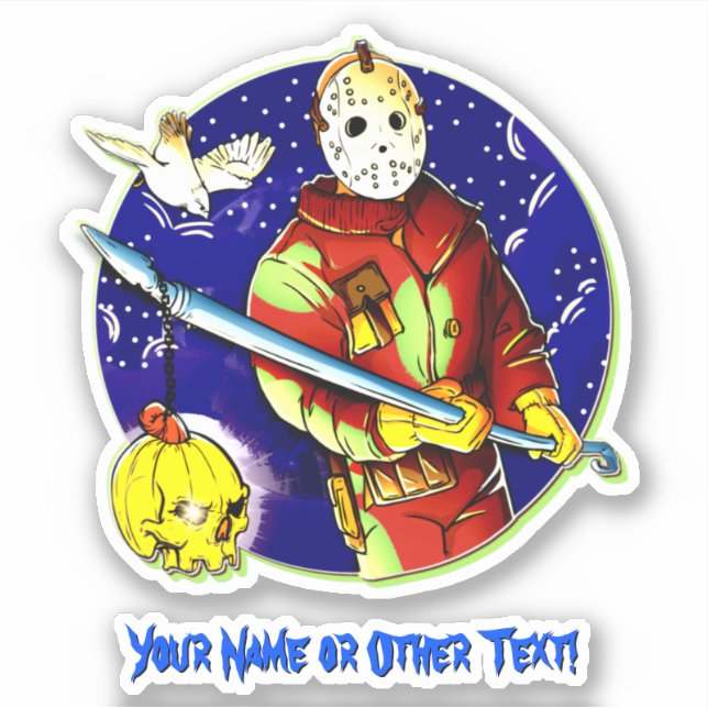 Pegatina Añadir nombre, máscara Monstruo Espalda de la pala (Anverso)