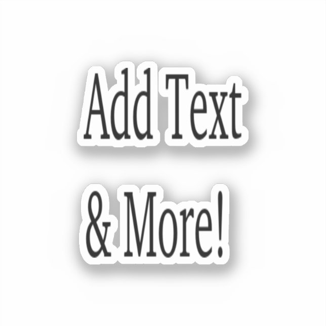 Pegatina ¡Añadir texto y más! Personalizar Su Propio Person (Anverso)