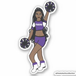 Pegatina Añadir un equipo Cheque morado /Blanco/ Negro
