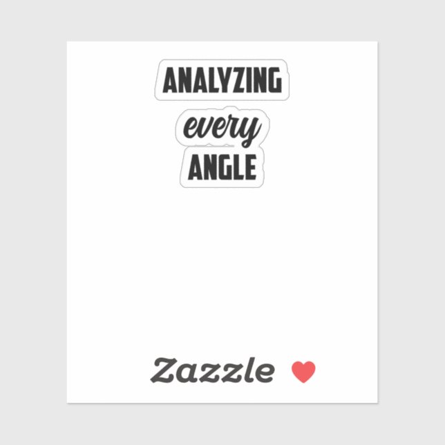 Pegatina Analizando cada ángulo: la mente del investigador  (Hoja)