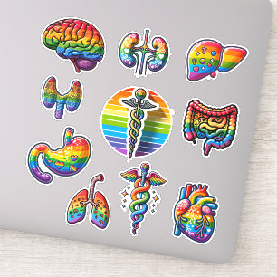 Pegatina Anatomía arcoiris