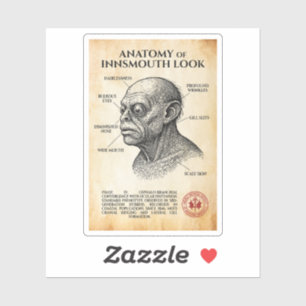 Pegatina Anatomía de la mirada innsmouth - Notas internas, 