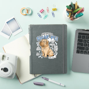 PEGATINA ANATOMÍA DE UN PERRO SHARPEI