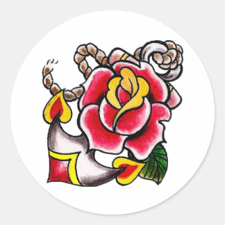 Pegatina Anchor-n-Rosa