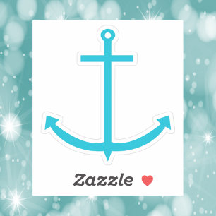 Pegatina Anchor Nautical Turquoise