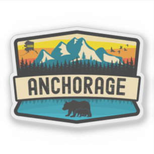 Pegatina Anchorage, Alaska