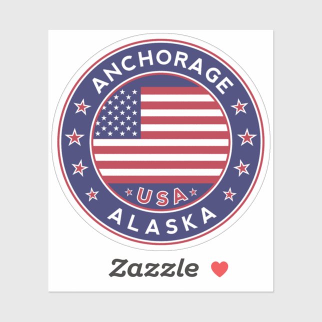 Pegatina Anchorage, Alaska sticker (Hoja)