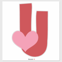 Pegatina Anciano Amado [la letra U]