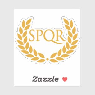 Pegatina Ancient Rome SPQR Golden Laurel Wreath - Symbol