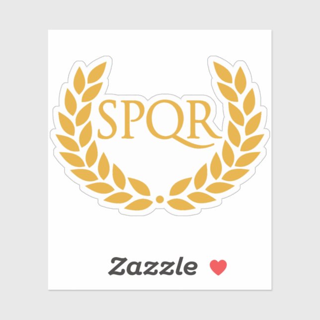 Pegatina Ancient Rome SPQR Golden Laurel Wreath - Symbol (Hoja)