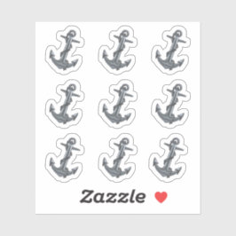 Pegatina Ancla clásica Boda elegante del océano divertido