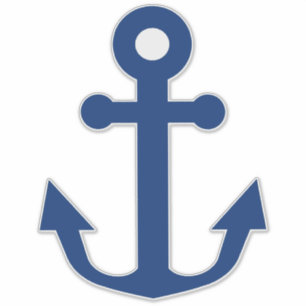 Pegatina Anclaje naumático de barco azul