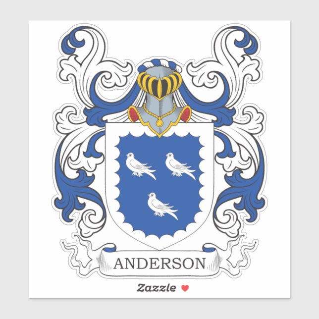 Pegatina Anderson Family Crest (Hoja)