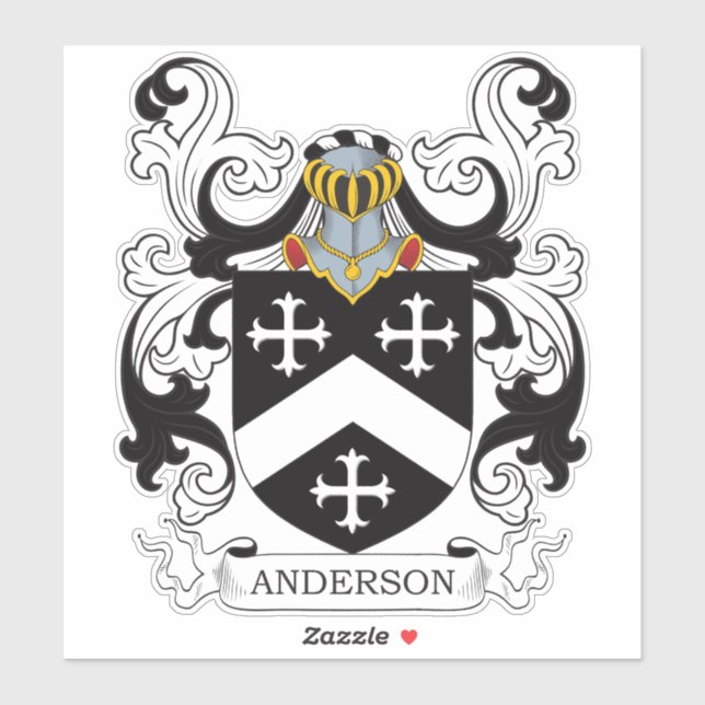 Pegatina Anderson Family Crest (Hoja)