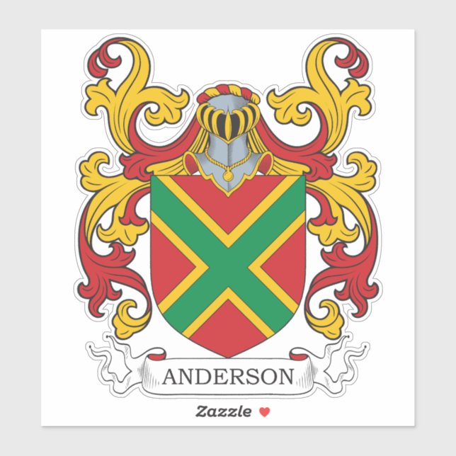 Pegatina Anderson Family Crest (Hoja)