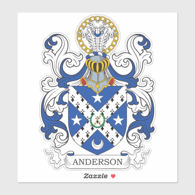 Pegatina Anderson Family Crest (Hoja)
