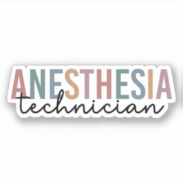 Pegatina Anestesia Técnica Retro Anestesia Tech