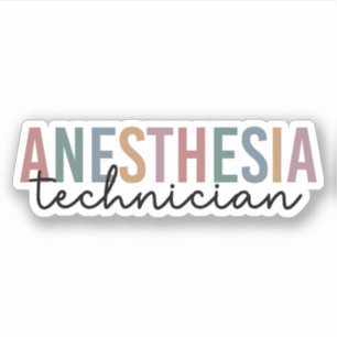 Pegatina Anestesia Técnica Retro Anestesia Tech