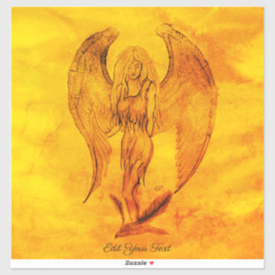 Pegatina Ángel al estilo tatuaje