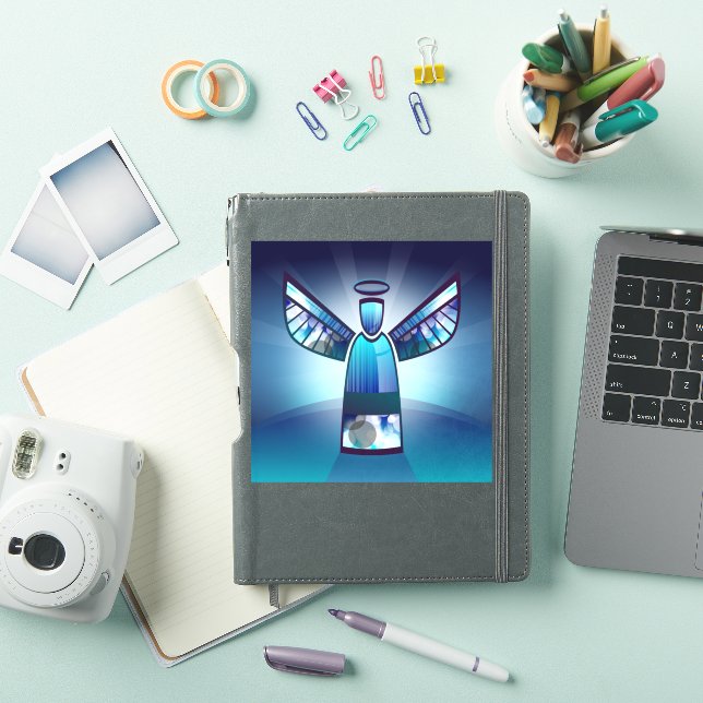 Pegatina Ángel azul (Funda para iPad)