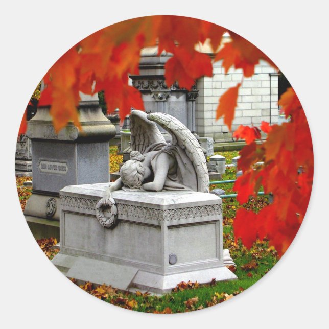 Pegatina Ángel de luto (Anverso)