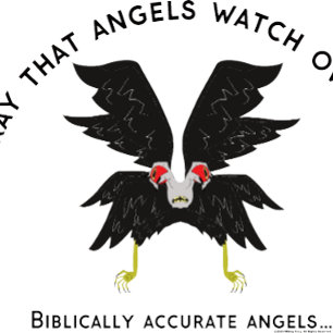 Pegatina Ángel Divertido Bíblicamente Preciso Rezo Ángeles 
