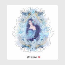 Pegatina Ángel Emma con flores