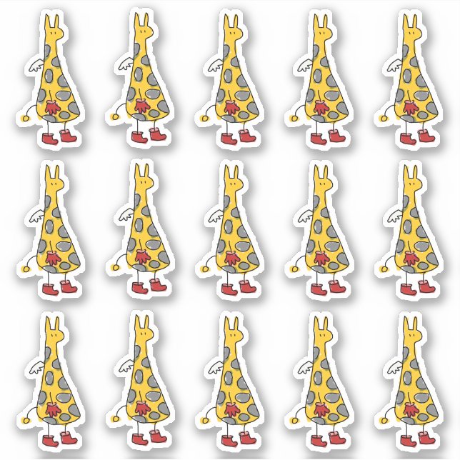 Pegatina Angel Giraffe (Anverso)