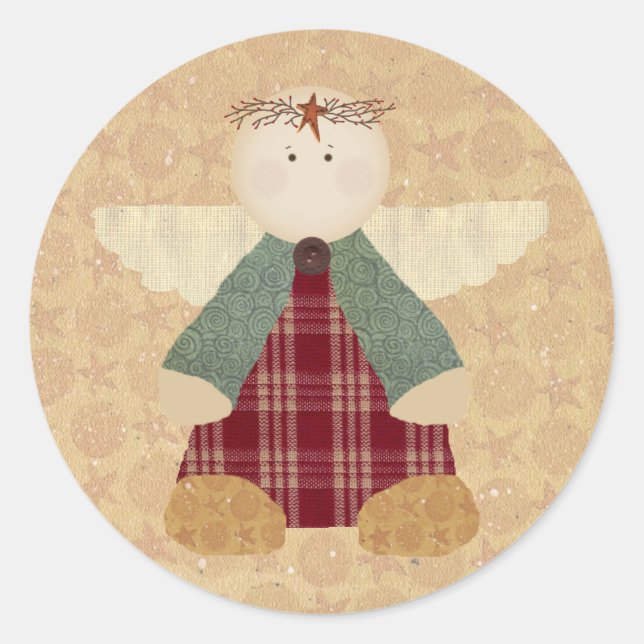 Pegatina Ángel Primitivo (Anverso)