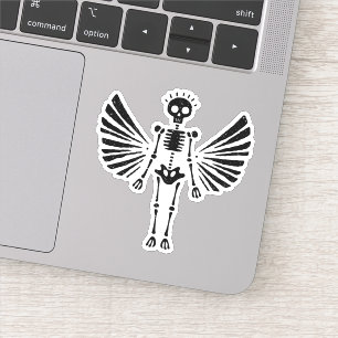 Pegatina Angel skeleton Navidades góticos