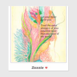 Pegatina Angel Vinyl de la flor de cosecha de pers