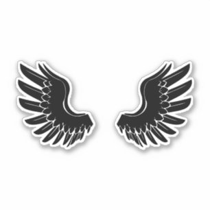 Pegatina Angel Wings: ¡Un vuelo nostálgico de vuelta al tie