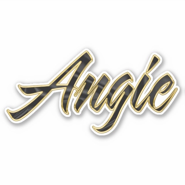 Pegatina Angie black gold Lettering Aufkleber Sticker (Anverso)