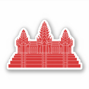 Pegatina Angkor Wat Ver.2.0. Templo Khmer