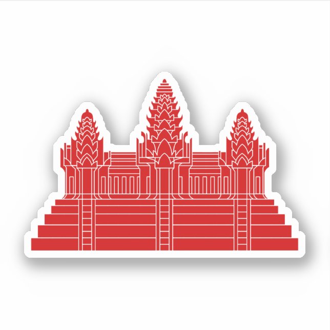 Pegatina Angkor Wat Ver.2.0. Templo Khmer (Anverso)