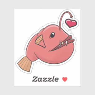 Pegatina Angler enamorado