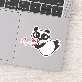 Pegatina Angry Face Panda Kissing