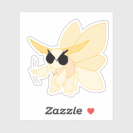 Pegatina Angry Imperial Moth Vinyl Sticker