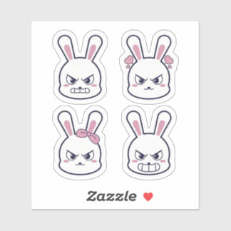 Pegatina Angry Rabbit