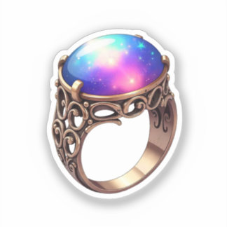 Pegatina Anillo de galaxias místico